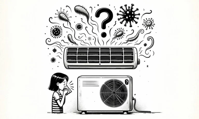 An illustration highlighting the typical contaminants found in AC systems