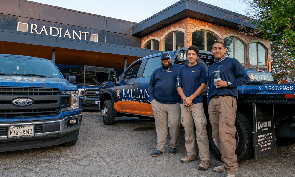 Plumbing team at Radiant's head office in Austin, TX