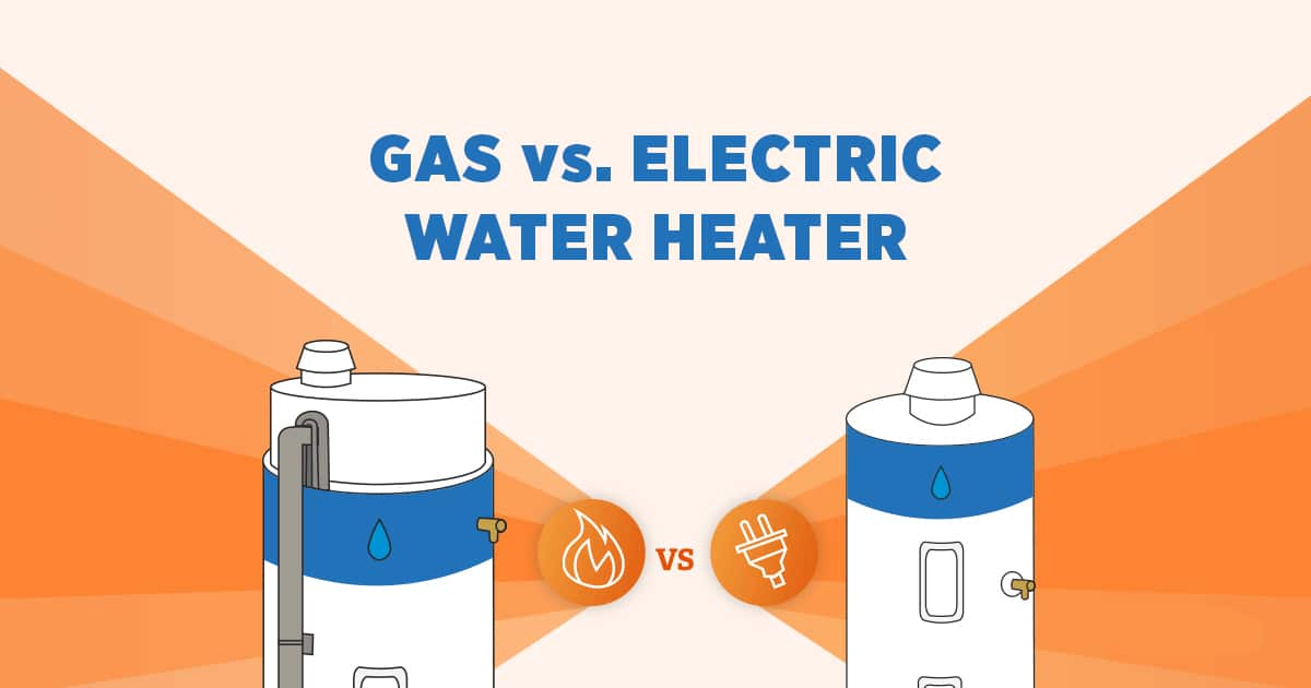 Gas vs Electric Water Heater Illustration