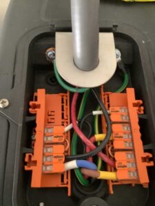 Electrical wiring connections inside Essency electric water heater