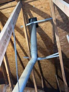 Attic venting for the furnace installed