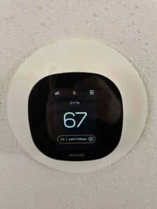 ecobee smart thermostat installed during HVAC system upgrade in San Antonio