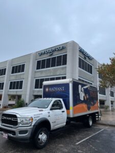 Delivering toys in a Radiant Truck to Any Baby Can 2024