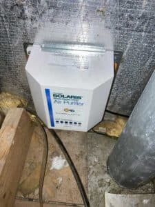 Solaris whole-home air purifier installed with HVAC system